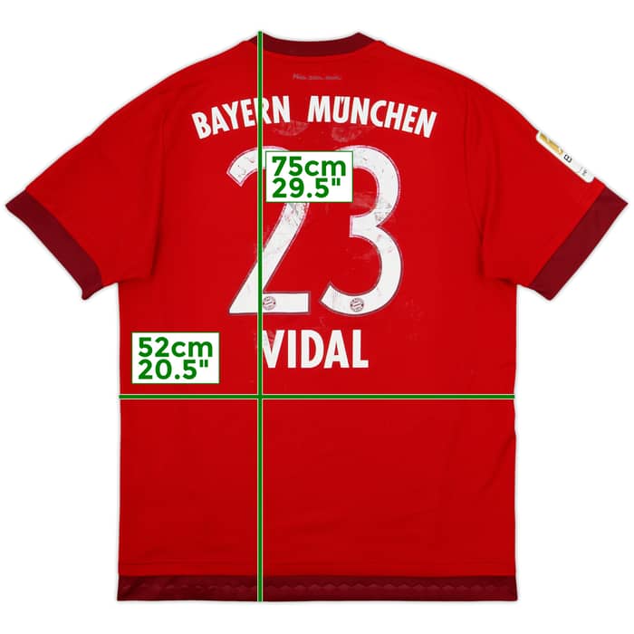 2015-16 Bayern Munich Home Shirt Vidal #23 - 5/10 - (L)