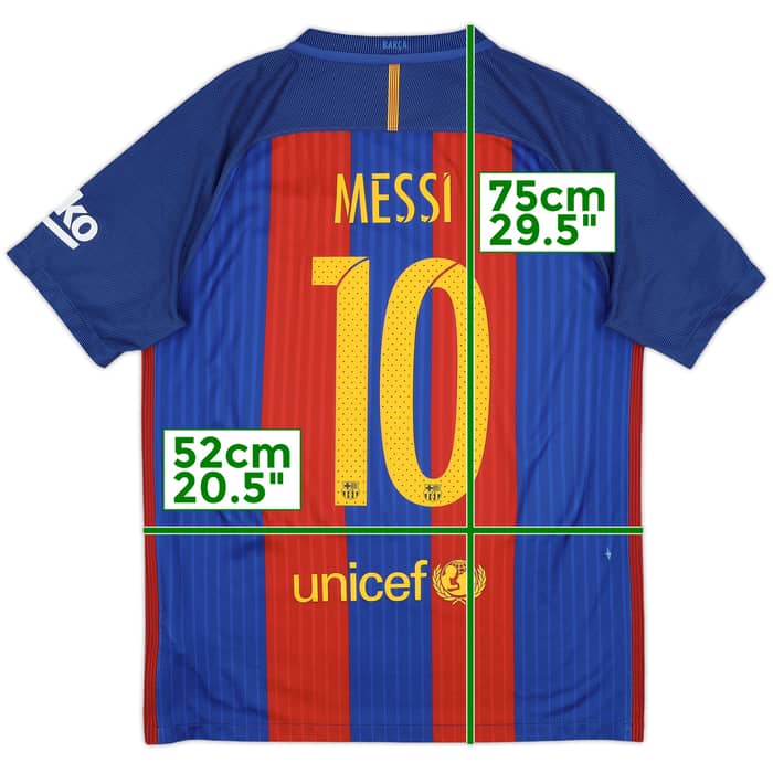 2016-17 Barcelona Home Shirt Messi #10 - 7/10 - (M)
