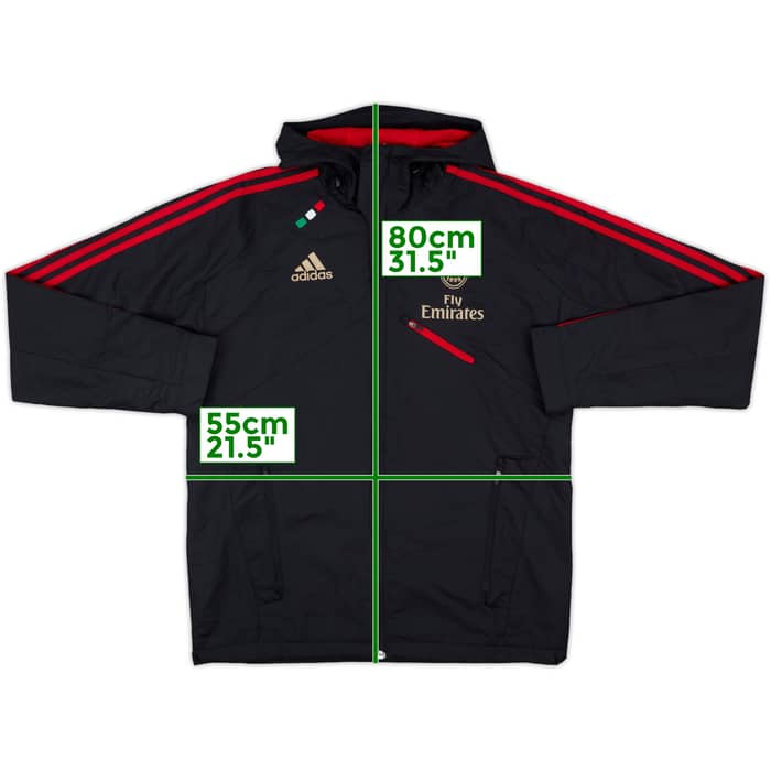 2011-12 AC Milan adidas Hooded Rain Jacket - 9/10 - (M)