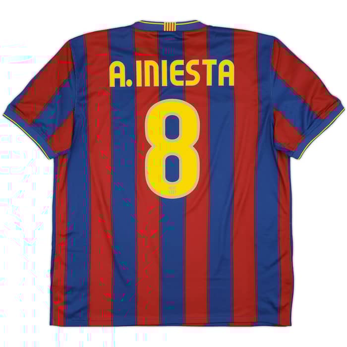 2009-10 Barcelona Home Shirt A.Iniesta #8 - 10/10 - (XL)
