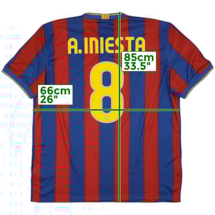 2009-10 Barcelona Home Shirt A.Iniesta #8 - 10/10 - (XL)
