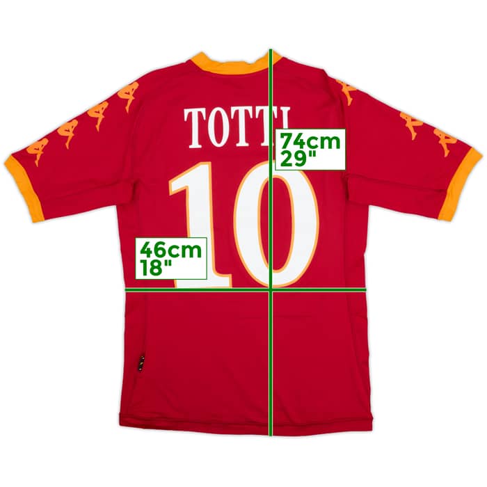 2010-11 Roma Home Shirt Totti #10 - 9/10 - (L)