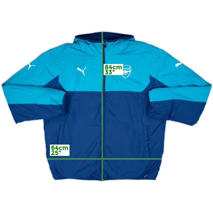 2014-15 Arsenal Puma Reversible Padded Bench Coat - 7/10 - (M)