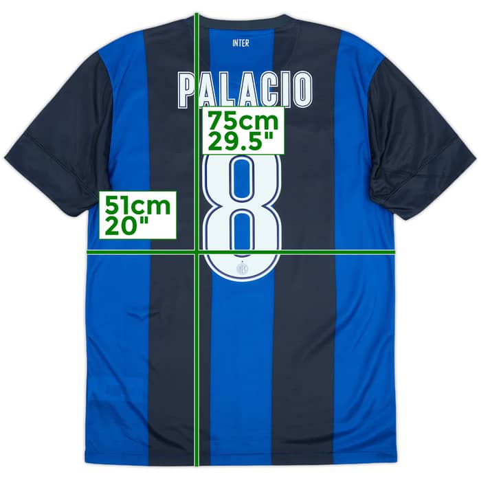 2012-13 Inter Milan Home Shirt Palacio #8 - 9/10 - (M)