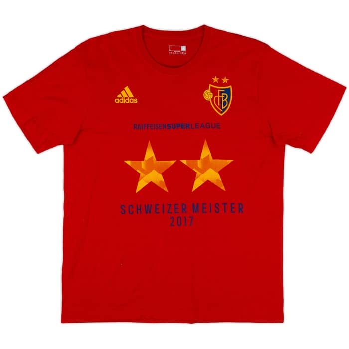 2016-17 FC Basel adidas 'Swiss Champions' Cotton Tee - 10/10 - (L)