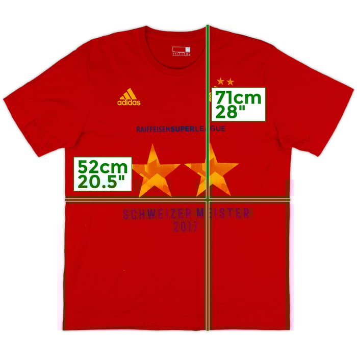 2016-17 FC Basel adidas 'Swiss Champions' Cotton Tee - 10/10 - (L)
