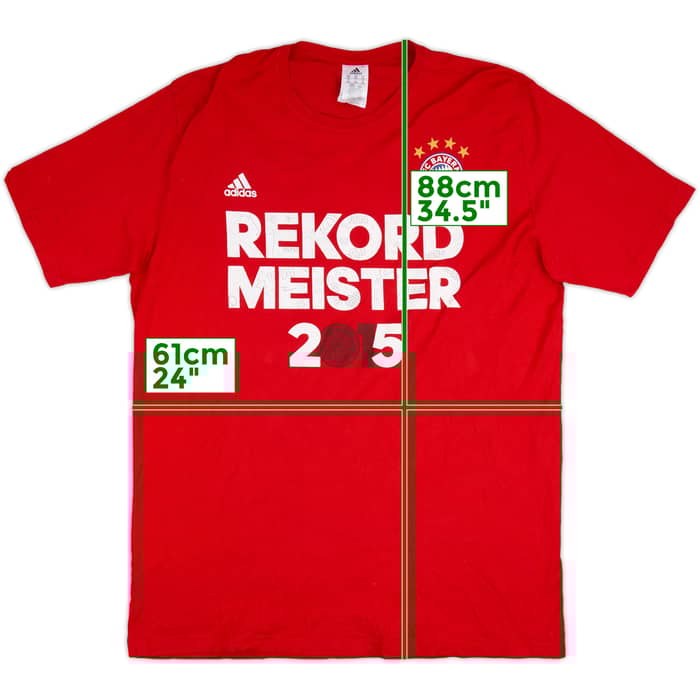 2014-2015 Bayern Munich adidas Rekord Meister 2015 Graphic Tee - 8/10 - (3XL)