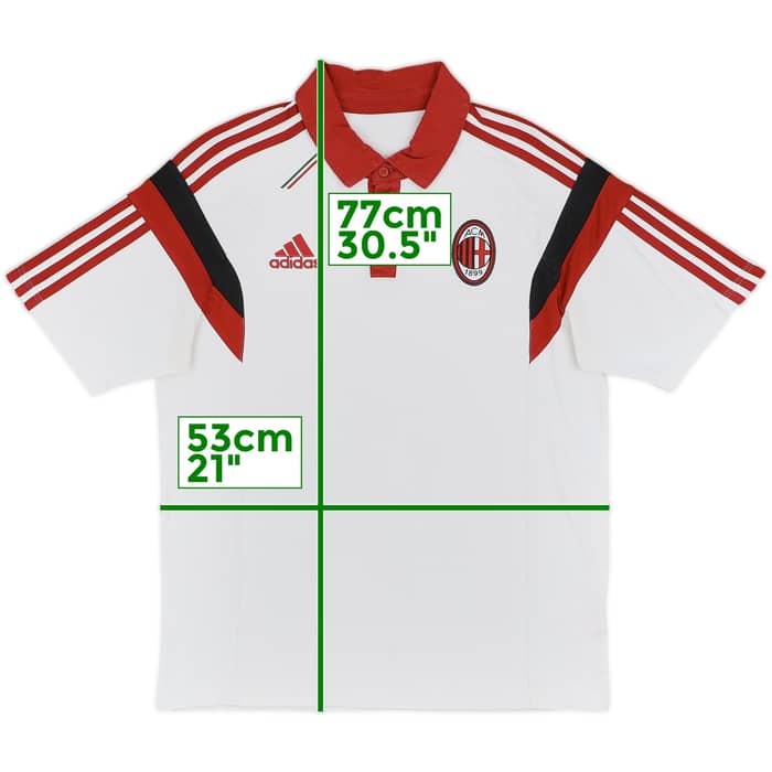 2014-15 AC Milan adidas Cotton Tee - 9/10 - (M)