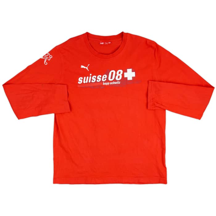 2008 Switzerland Puma L/S Fan Tee - 7/10 - (L)