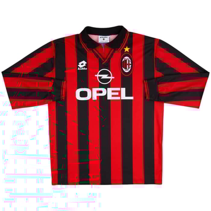 1996-97 AC Milan Basic Home L/S Shirt - 7/10 - (L)