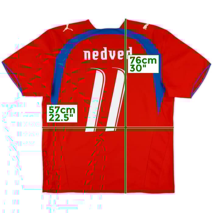 2006-08 Czech Republic Home Shirt Nedved #11 - 8/10 - (XL)