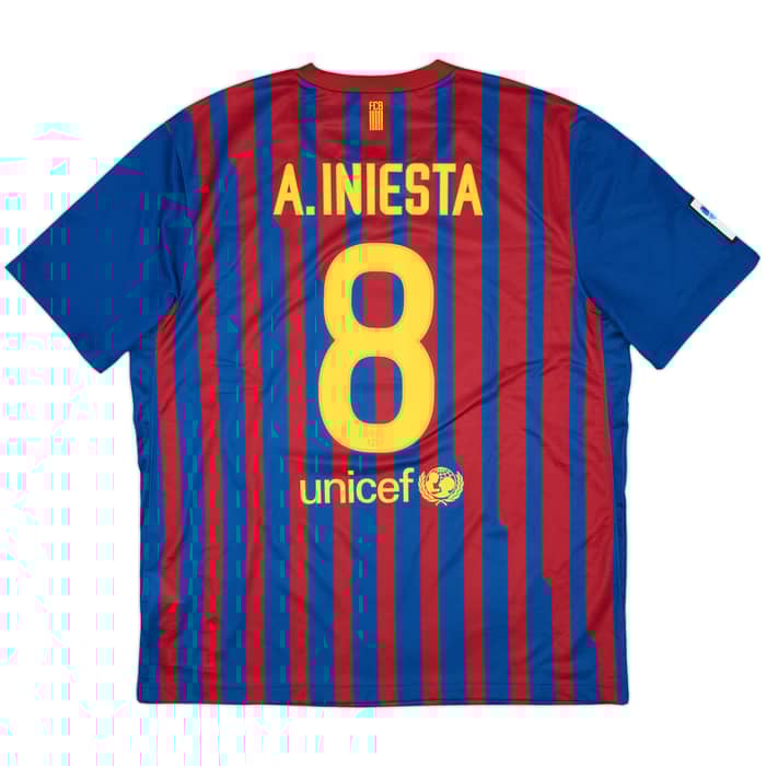 2011-12 Barcelona Home Shirt A.Iniesta #8 - 8/10 - (XL)