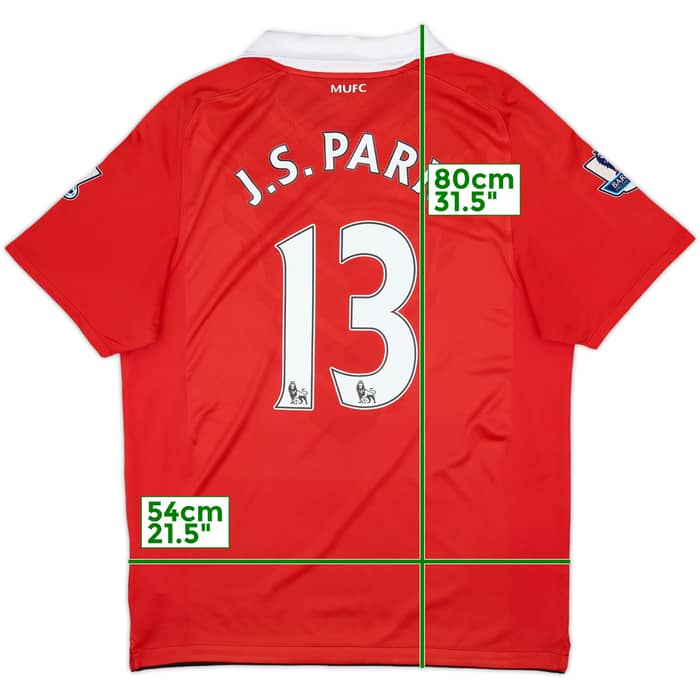 2010-11 Manchester United Home Shirt J.S.Park #13 - 8/10 - (L)