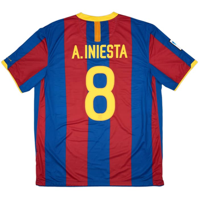 2010-11 Barcelona Home Shirt Iniesta #8 - 7/10 - (XL)
