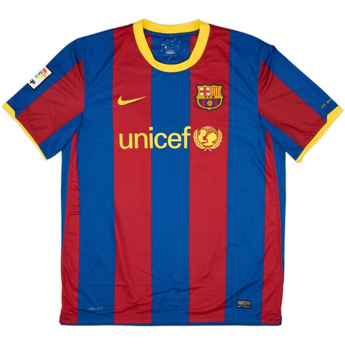 2010-11 Barcelona Home Shirt Iniesta #8 - 7/10 - (XL)