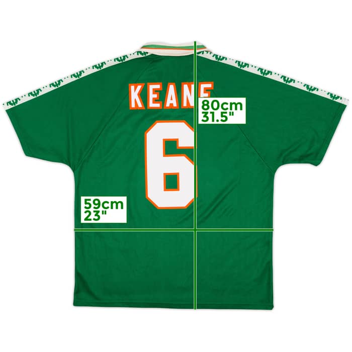 1996-98 Ireland Home Shirt Keane #6 - 10/10 - (XL)