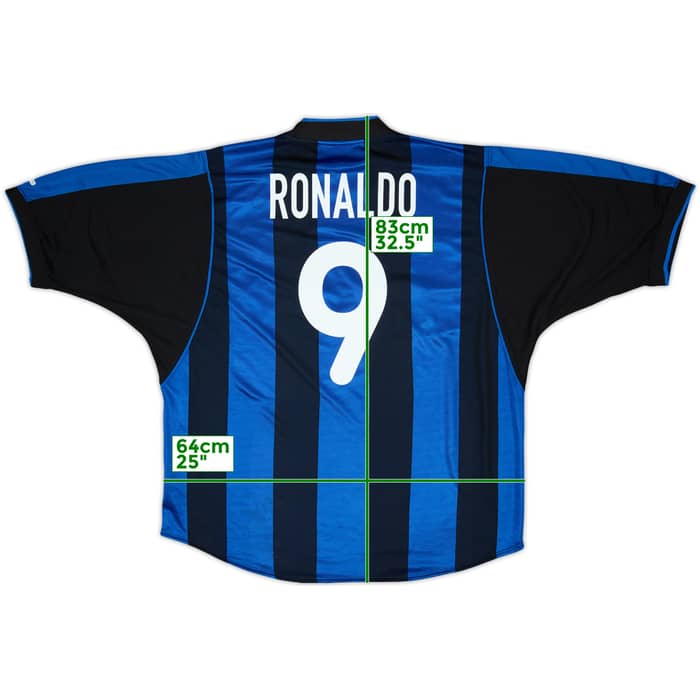 2000-01 Inter Milan Home Shirt Ronaldo #9 - 6/10 - (XXL)