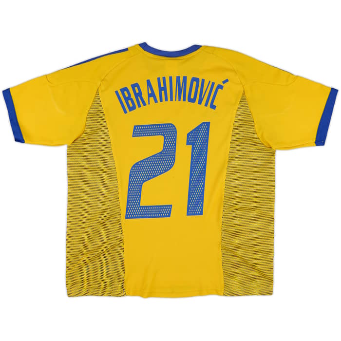 2002-03 Sweden Home Shirt Ibrahimovic #21 - 5/10 - (L)