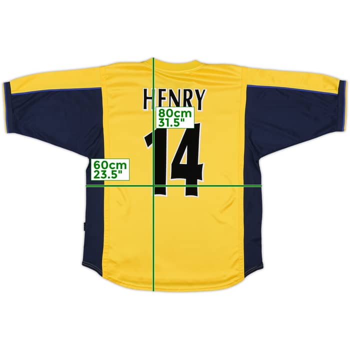 1999-01 Arsenal Away Shirt Henry #14 - 8/10 - (XL)