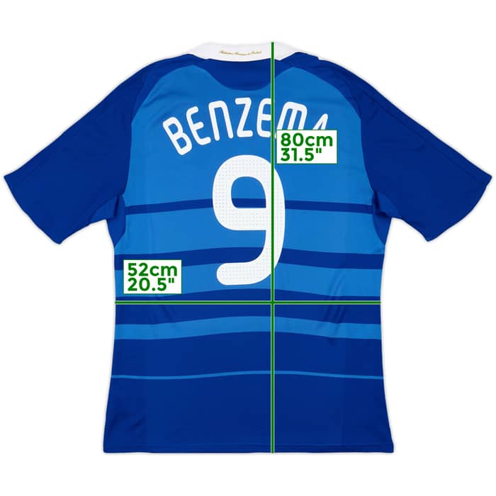 2008-09 France Home Shirt Benzema #9 - 8/10 - (L)