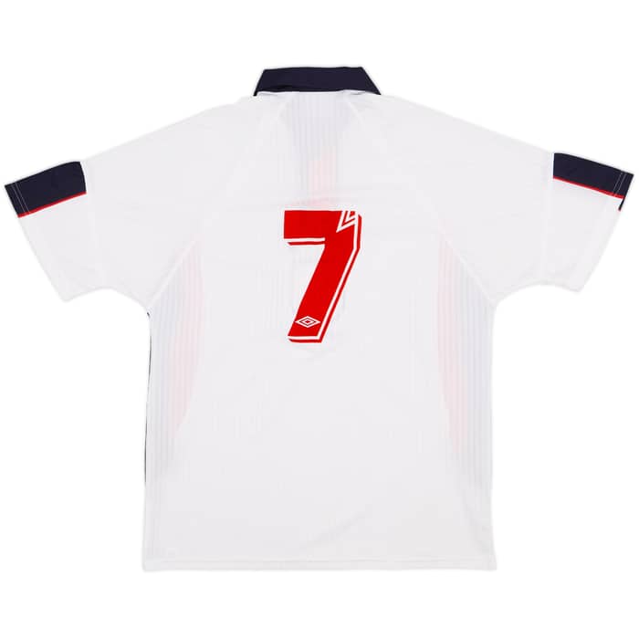 1997-99 England Home Shirt #7 - 8/10 - (M)