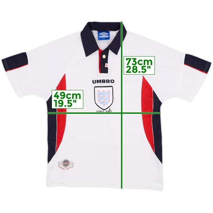 1997-99 England Home Shirt #7 - 8/10 - (M)