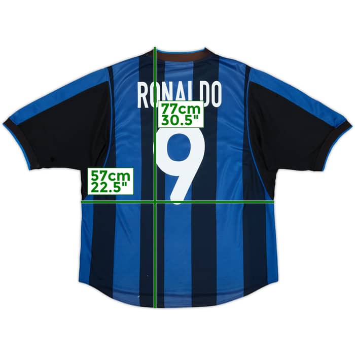 2000-01 Inter Milan Home Shirt Ronaldo #9 - 5/10 - (L)