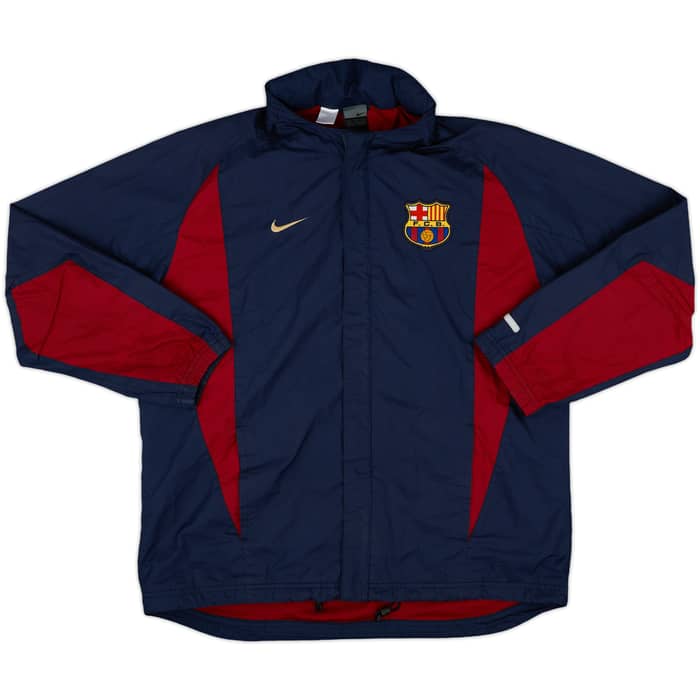 2002-03 Barcelona Nike Hooded Rain Jacket - 8/10 - (M)