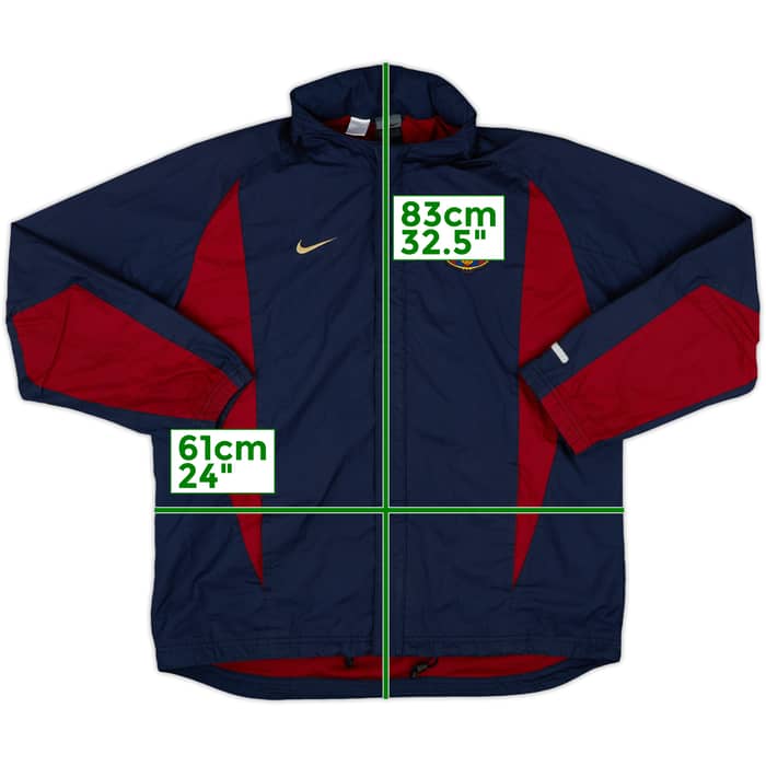 2002-03 Barcelona Nike Hooded Rain Jacket - 8/10 - (M)