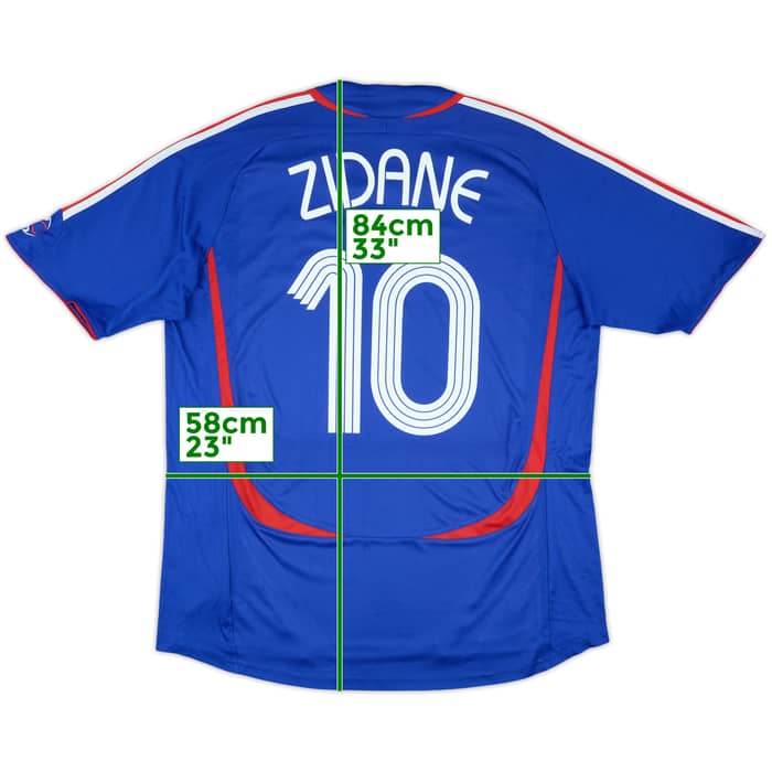 2006-07 France Home Shirt Zidane #10 - 8/10 - (XL)