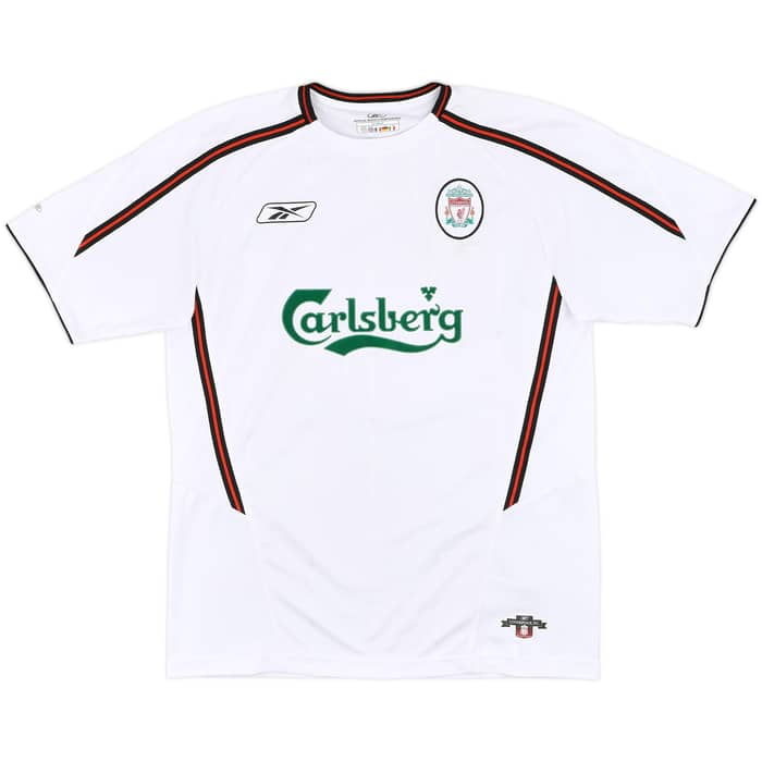 2003-04 Liverpool Away Shirt Baros #5 - 7/10 - (M)