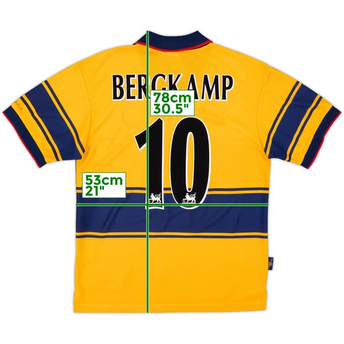 1997-99 Arsenal Away Shirt Bergkamp #10 - 8/10 - (M)