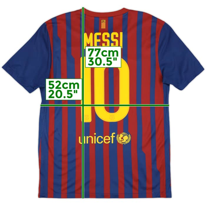 2011-12 Barcelona Home Shirt Messi #10 - 7/10 - (M)