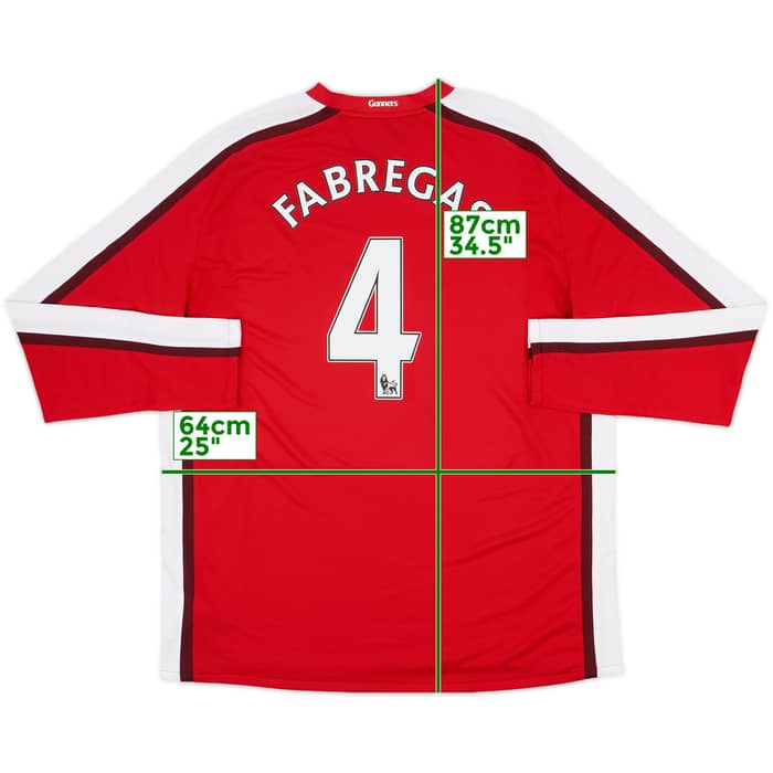 2008-10 Arsenal Home L/S Shirt Fabregas #4 - 6/10 - (XXL)
