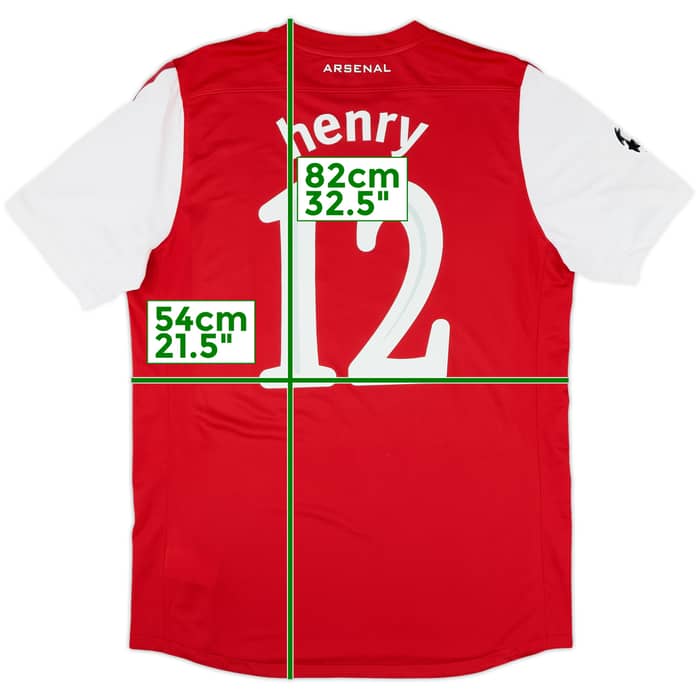 2011-12 Arsenal Authentic Home Shirt Henry #12 - 6/10 - (XL)