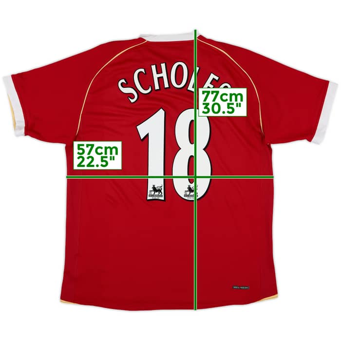 2006-07 Manchester United Home Shirt Scholes #18 - 10/10 - (L)