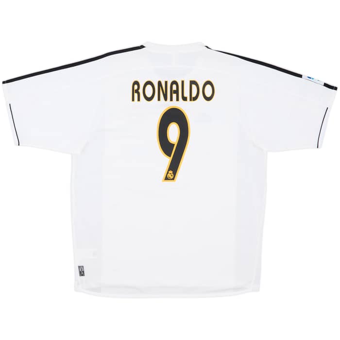 2003-04 Real Madrid Home Shirt Ronaldo #9 - 9/10 - (L)