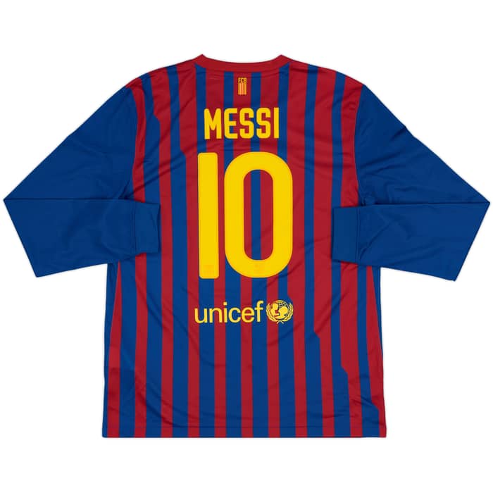 2011-12 Barcelona Home L/S Shirt Messi #10 - 8/10 - (L)
