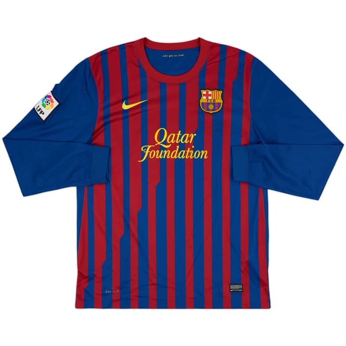 2011-12 Barcelona Home L/S Shirt Messi #10 - 8/10 - (L)