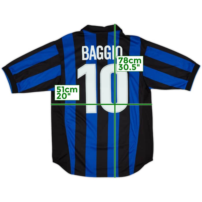 1998-99 Inter Milan Home Shirt Baggio #10 - 8/10 - (S)
