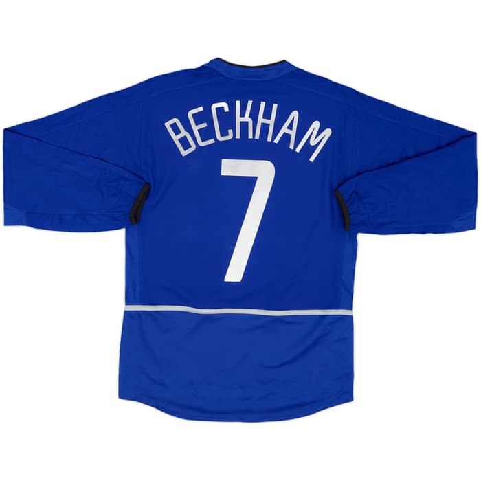 2002-03 Manchester United Third L/S Shirt Beckham #7 - 9/10 - (S)