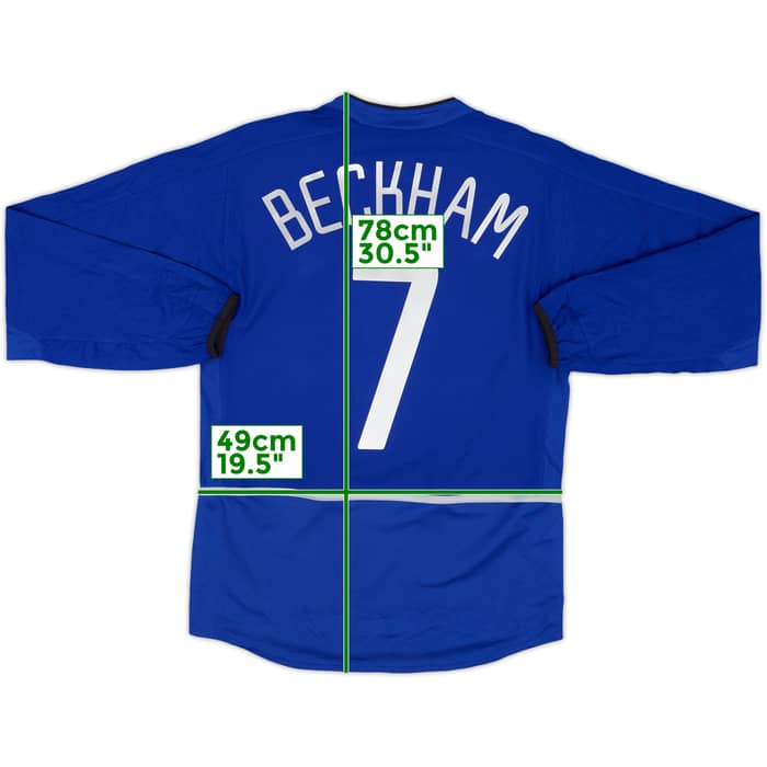 2002-03 Manchester United Third L/S Shirt Beckham #7 - 9/10 - (S)