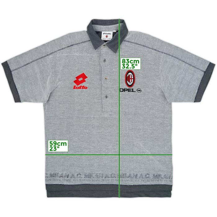 1995-96 AC Milan Lotto Polo Shirt - 7/10 - (XL)