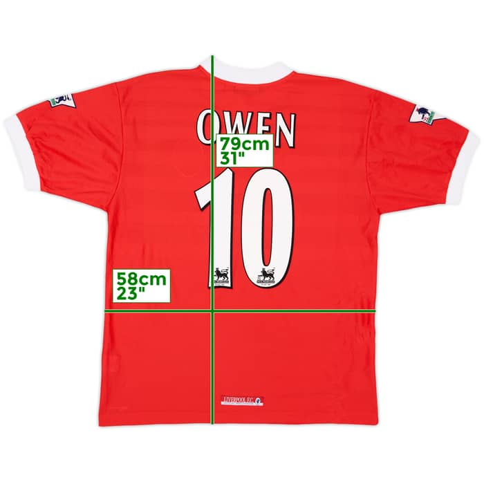1998-00 Liverpool Home Shirt Owen #10 - 8/10 - (L)