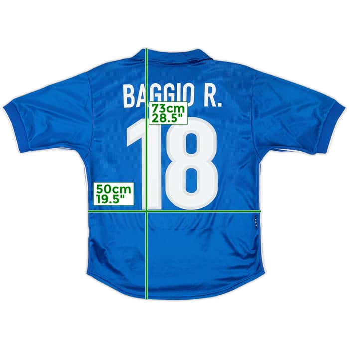1997-98 Italy Home Shirt Baggio R. #18 - 8/10 - (M)