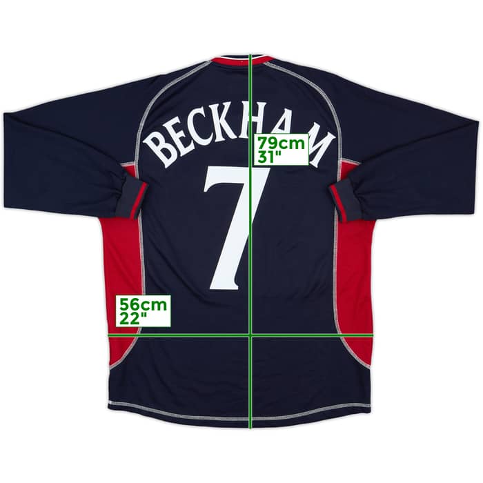 2000-01 Manchester United Third L/S Shirt Beckham #7 - 10/10 - (L)