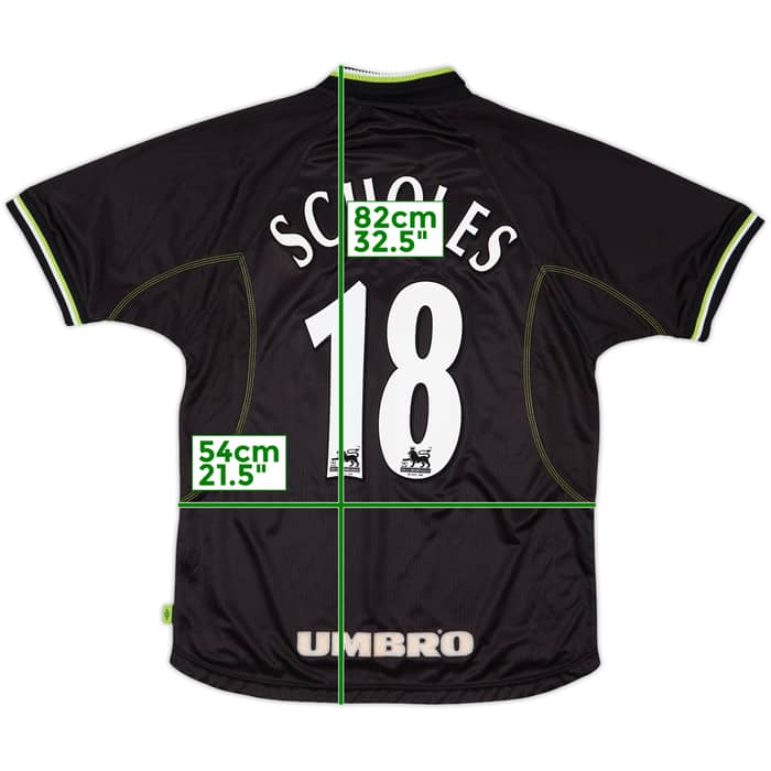 1998-99 Manchester United Third Shirt Scholes #18 - 8/10 - (M)
