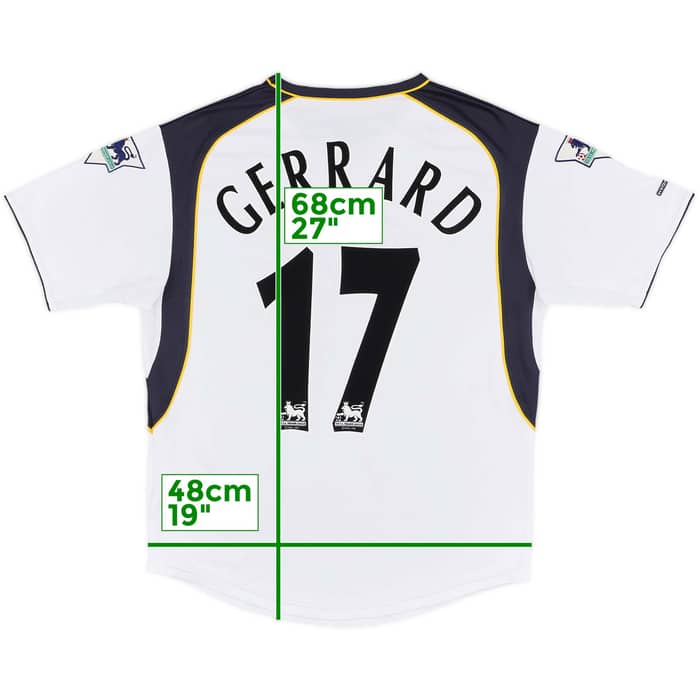2001-03 Liverpool Away Shirt Gerrard #17 - 8/10 - (L)