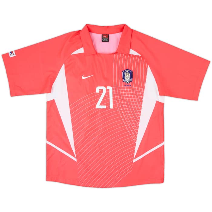 2002-03 South Korea Home Shirt J.S.Park #21 - 9/10 - (M)