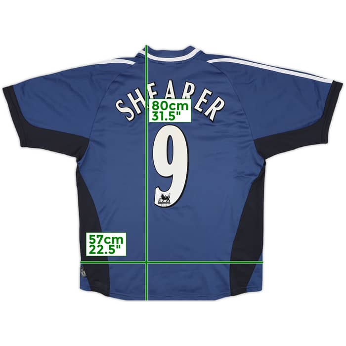 2001-02 Newcastle Away Shirt Shearer #9 - 8/10 - (L)